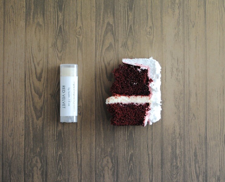 Red Velvet Lip Balm, Shea Butter, Beeswax, Cocoa Butter