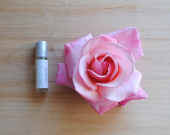 Aceite de perfume de cuarzo rosa: Frambuesa Hibisco Roll