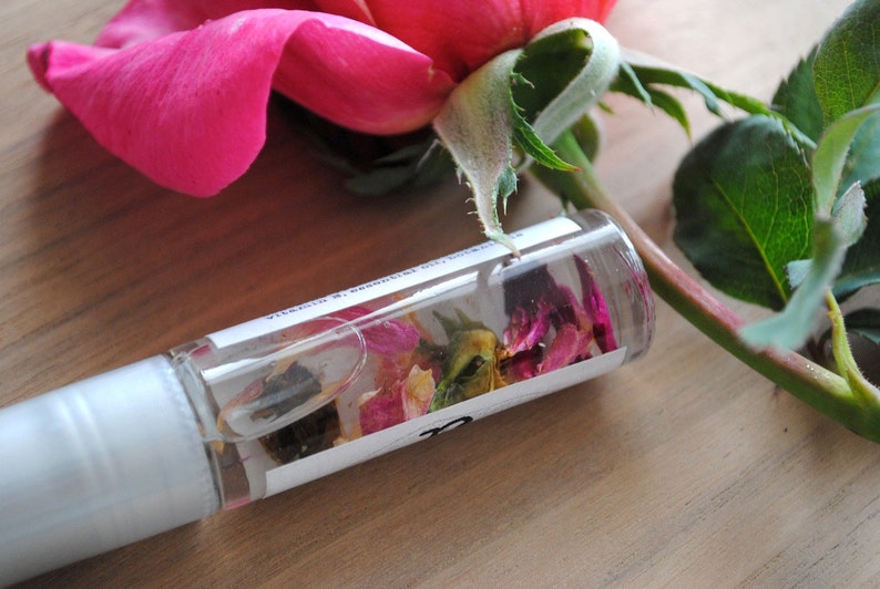 Rose All Natural Perfume Oil with Botanicals, Rose and Rose Petals image 4