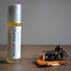 Orange Mocha Perfume Oil, Roll On Perfume Creamsicle Chocolate Espresso Fragrance image 3