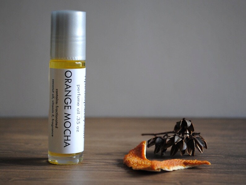 Orange Mocha Perfume Oil, Roll On Perfume Creamsicle Chocolate Espresso Fragrance image 3