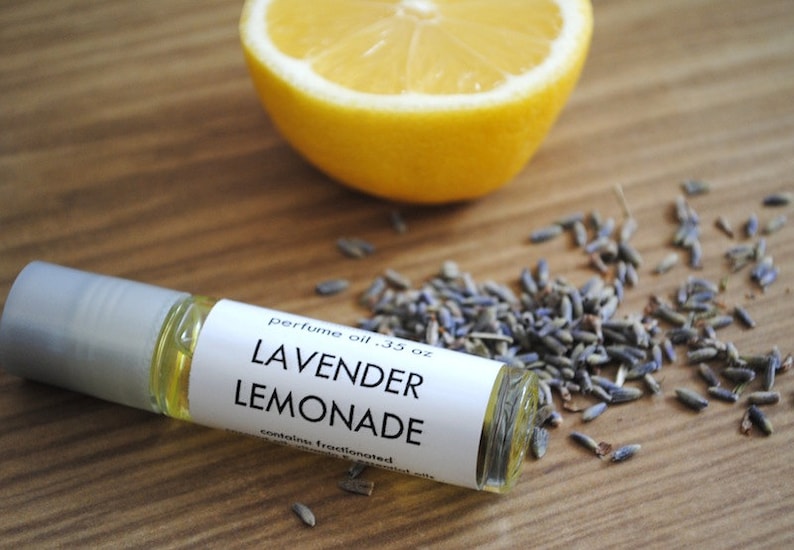 Lavender Lemonade Perfume Oil, Roll On Scent Lemon Citrus Floral Fragrance Essential Oil image 3