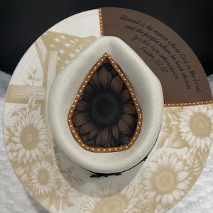 Engraved Vegan Suded Fedora Hat: American Dream