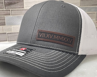 Gorra de camionero Richardson 112 con números romanos y fecha personalizada
