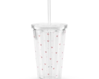 Clear plastic Tumbler AESTHETIC
