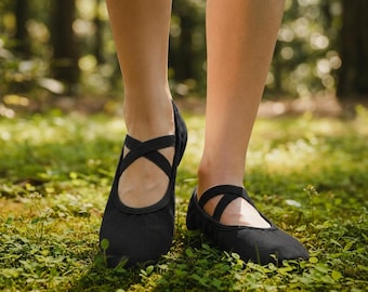 Ren Faire Schuhe Mittelalterliche Schuhe - Mittelalterliche Ballerinas - Mittelalterliche Schuhe mit Elastikriemen für den Alltag
