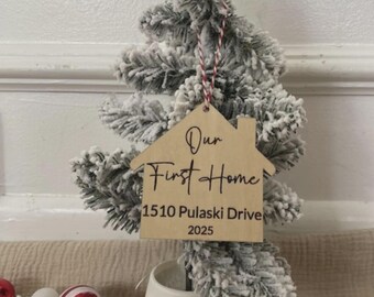 Personalized First Home Ornament, Housewarming Gift