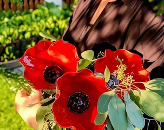 Metal Flower Bird Feeder Garden Stake | Decorative Yard Art, Hummingbird , Unique Garden Decor
