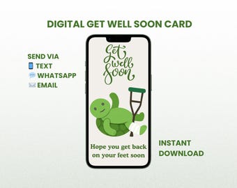 Beterschap Kaart Schildpad Digitale mobiele groet