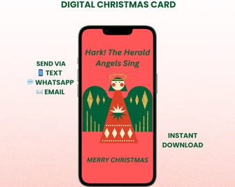numérique de Noël « Hark The Herald » | Téléchargement instantané non modifiable