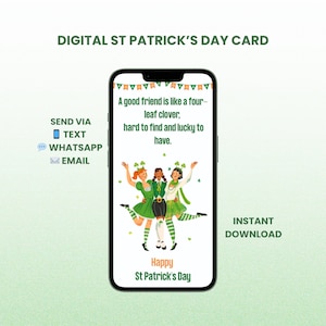 St. Patrick’s Day eCard für Freunde – Digitale Mobile eCard – Sofortdownload