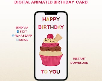 Animated Birthday Card – Digital Mobile eCard – Instant Download