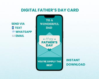 Vaderdagkaart voor papa: digitale mobiele eCard – direct downloaden – lastminutecadeau