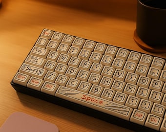 Vibrant Cartoon Graffiti Keycaps | XDA Profile PBT Dye-Sub Set for Mechanical Keyboards