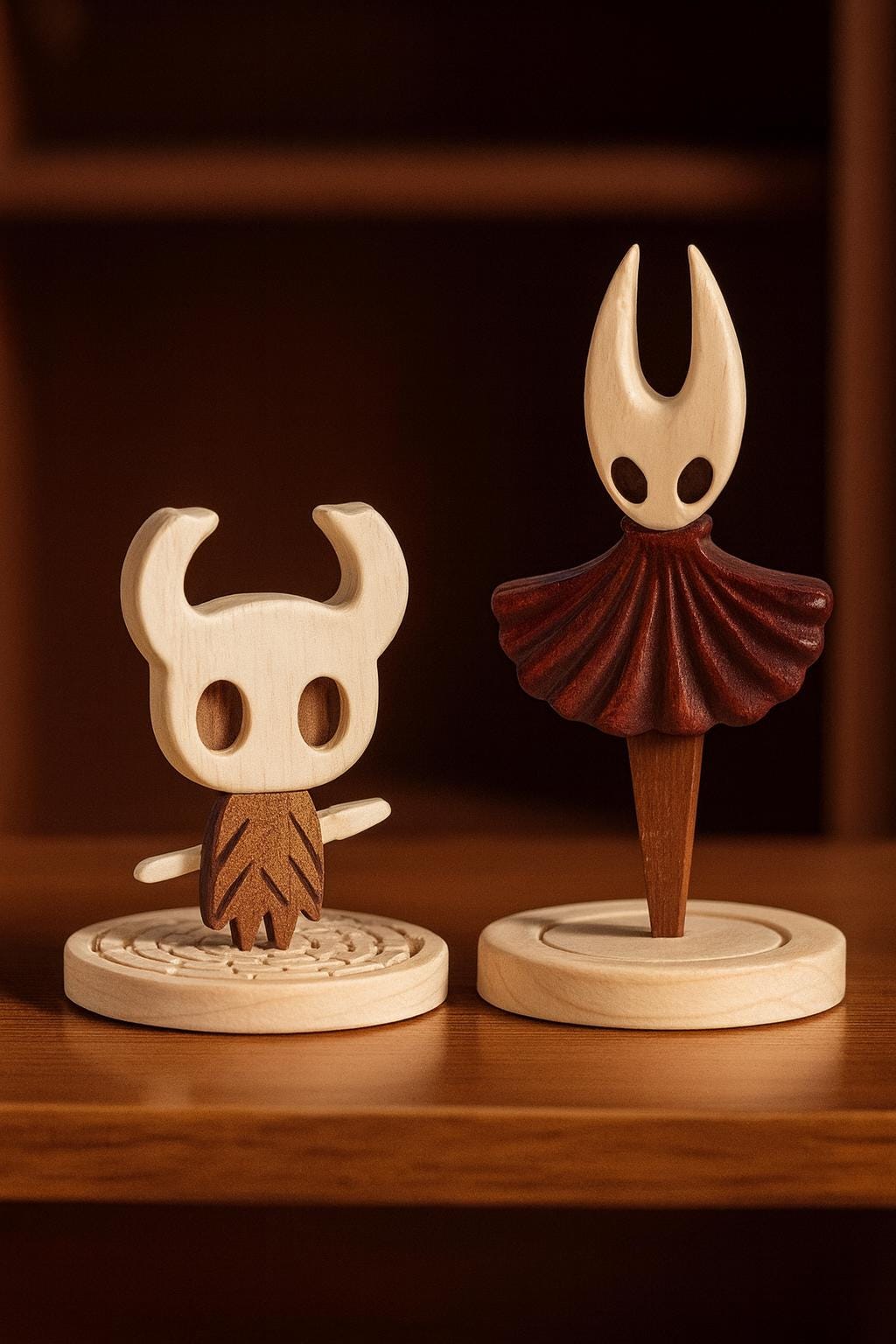 Hollow Knight 木製フィギュア やっと木製のホロウナイトのフィギュア完成した！ : r/HollowKnight