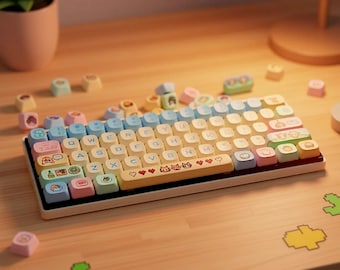 Stardew Valley Pixel Keycap-set – 130-Key Cherry Profile PBT mechanische toetsenborddoppen