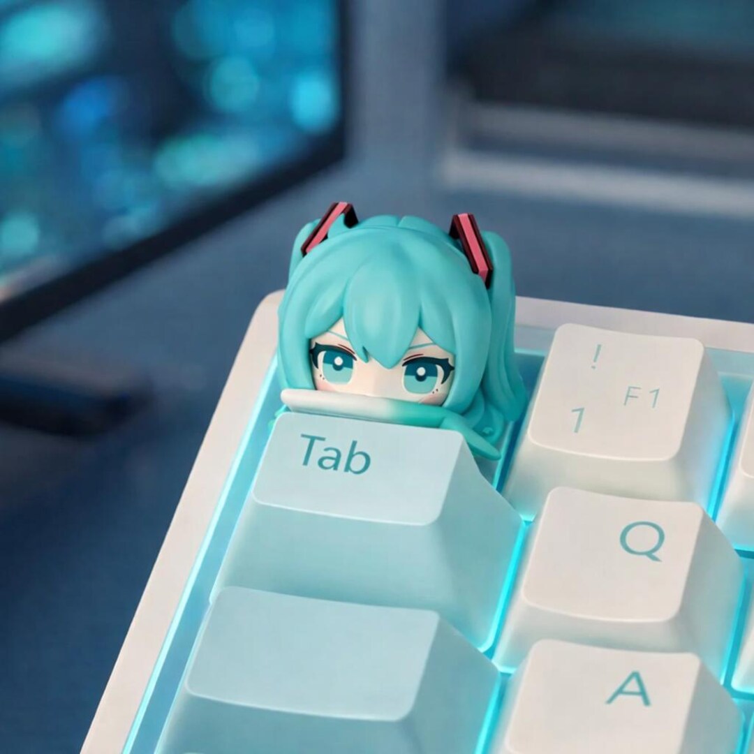 Anime Inspired Hatsune Miku Keycap, 3D Resin VOCALOID Keyboard Key - Etsy