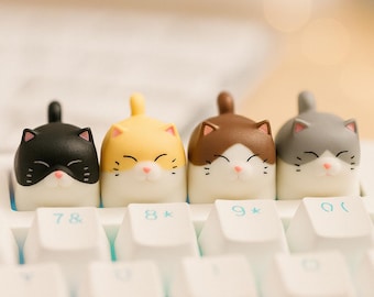Cat Resin Artisan Keycap | Adorable Cherry MX Mechanical Keyboard Keycap