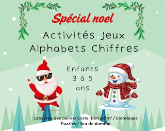 Christmas Alphabet and Number Printable Pack (Ages 3-5) | Learn to Trace Letters and Numbers | Fun PDF Activities | Preschool | Educational Game