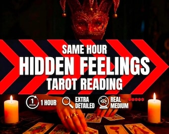 Lectura de tarot de sentimientos ocultos por psíquica, entrega en la misma hora, visión amorosa extra detallada, médium real, alma gemela, llama gemela