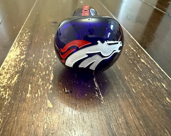 4.25” Premium Glass Pipe Etched Denver Broncos Blue