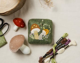 Felt Pin Cushion Sewing Kit – Wool Felt Hand Sewing Project – DIY Pincushion Craft Kit | Free Instructional Videos | Pattern Sold Separately