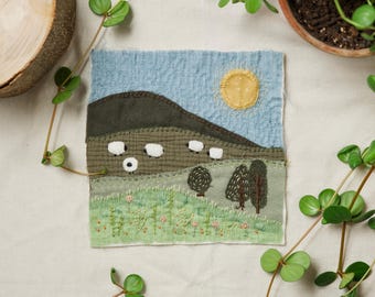 Fabric Landscape Collage Sewing Kit – Textile Art Sewing Project – Fiber Art | Complete Free Instructional Videos | Pattern Sold Separately