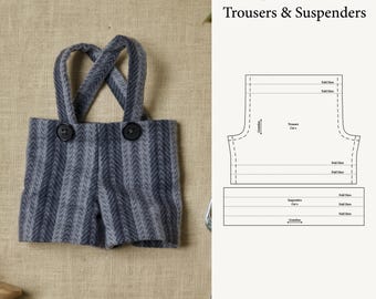 Stuffed Animal Trousers & Suspenders Sewing Pattern (PDF) – Hand Sewing Project | Free Instructional Videos