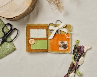 Felt Needle Book Sewing Kit – Wool Felt Needle Case – Hand Sewing Organizer Project | Free Instructional Videos | Pattern Sold Separately