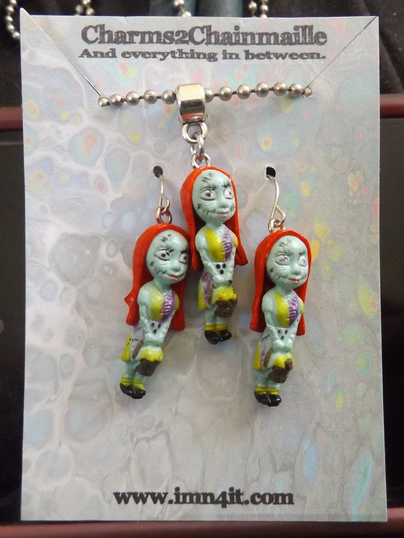 Sally Corpses Bride Necklace and Earrings