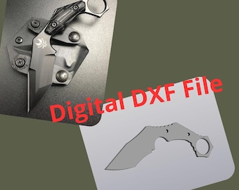 Archivo digital DXF de cuchillo en blanco Plantilla DIY / Patrón de corte CNC / Diseño para láser