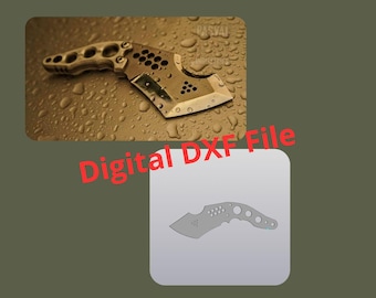 Archivo digital DXF de cuchillo en blanco Plantilla DIY / Patrón de corte CNC / Diseño para láser