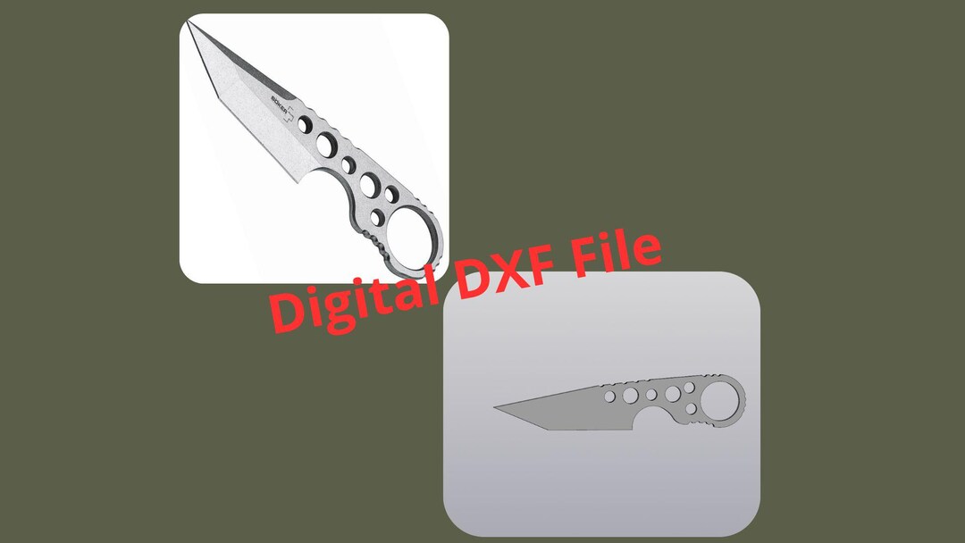 Knife Blank Digital DXF File DIY Template | CNC Cutting Pattern ...