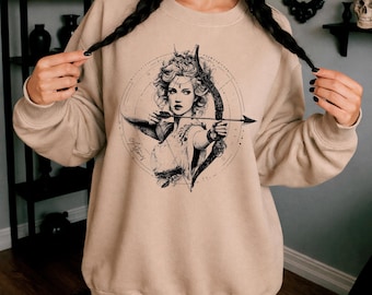 Artemis Sweatshirt: Greek Pagan Goddess Sweater, Divine Feminine Wiccan Crewneck, Witchy Gift