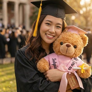Oso de peluche personalizado para graduación, juguete de peluche personalizado de la promoción de 2026, regalo de recuerdo para los graduados