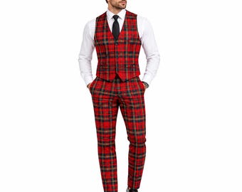 Men’s Scottish Tartan Pants, Scottish Plaid Trousers, Slim Fit Checkered Pants, Highland Fashion Available in 50+ Tartan