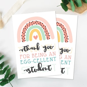 Danke, dass Sie ein Eggcellent Schüler Ostern Tags, Vom Lehrer, Lehrer Tags, Ostern Printable, Klassenzimmer Ostern Printables, Egg Tag