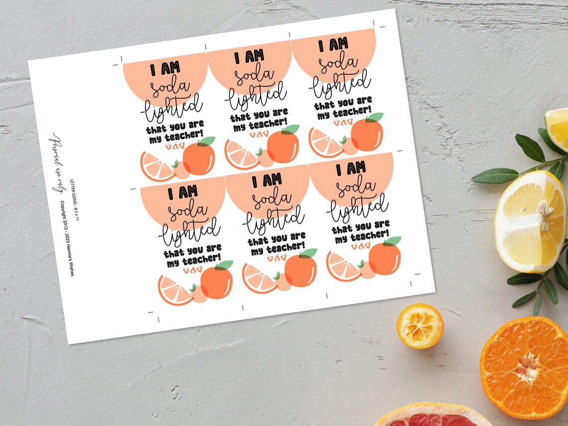 Soda Teacher Appreciation Printable I Am Soda-lighted That - Etsy Australia