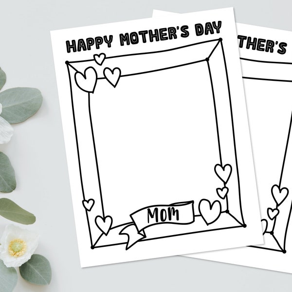 Mother's Day Student Gift Idea, Mother's Day Coloring Page, School Mother's Day Gift, Printable, DIY, Class Activity, Mother's Day Gift Idea