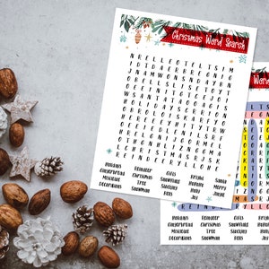 Christmas Wordsearch For Elementary School, Teacher Resource DIY, Holiday Printable Classroom Christmas Activities, Wordsearch, For Students image 2