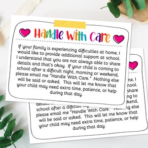 Teacher Communication Handle With Care, Teacher Resource, Teacher Mail ...