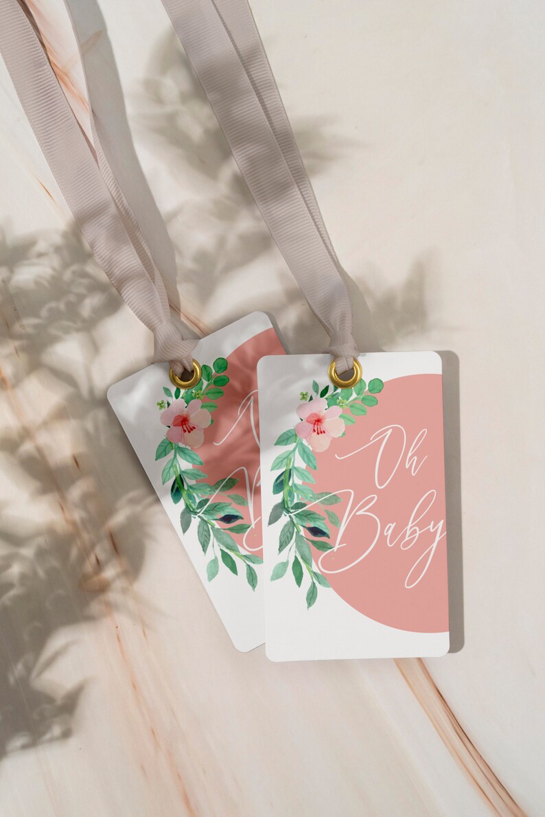 Oh Baby Shower Favor Tags Baby Shower Card Gift Tag Baby Etsy