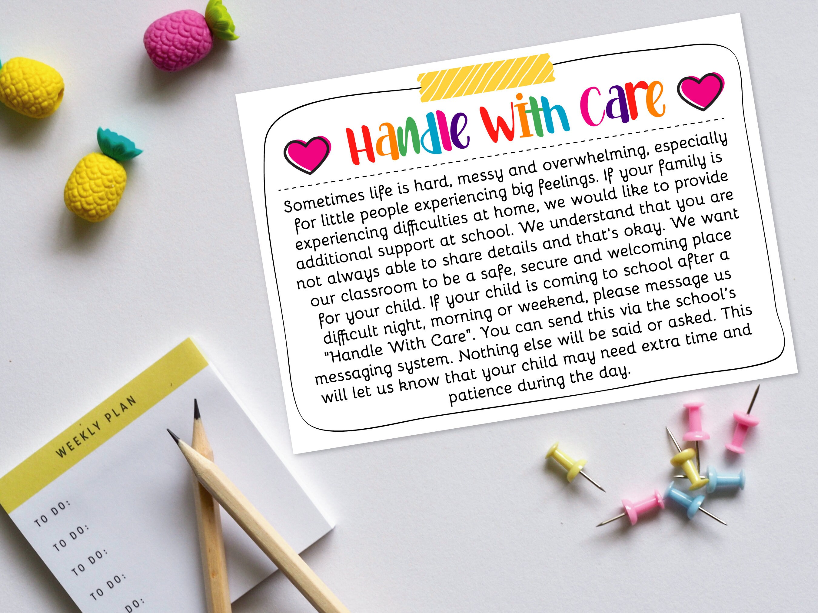 Teacher Handle With Care, Messaging System, Teacher Resource, Note From ...