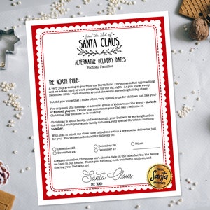 Santa Carta Familias de Fútbol, Papá, Fechas de Entrega Alternativas, Descarga Instantánea, Navidad DIY, Carta a Santa, Navidad