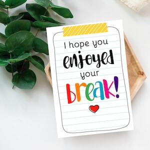 Teacher Appreciation Printable Tag, KitKat Break Teacher Gift Ideas, Teacher Thank You Tag, DIY, Back To School Teacher Gift