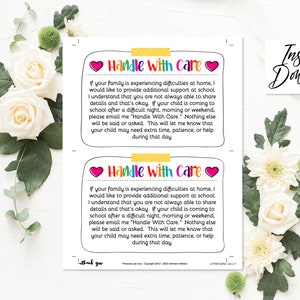 Teacher Communication Handle With Care, Teacher Resource, Teacher Mail ...
