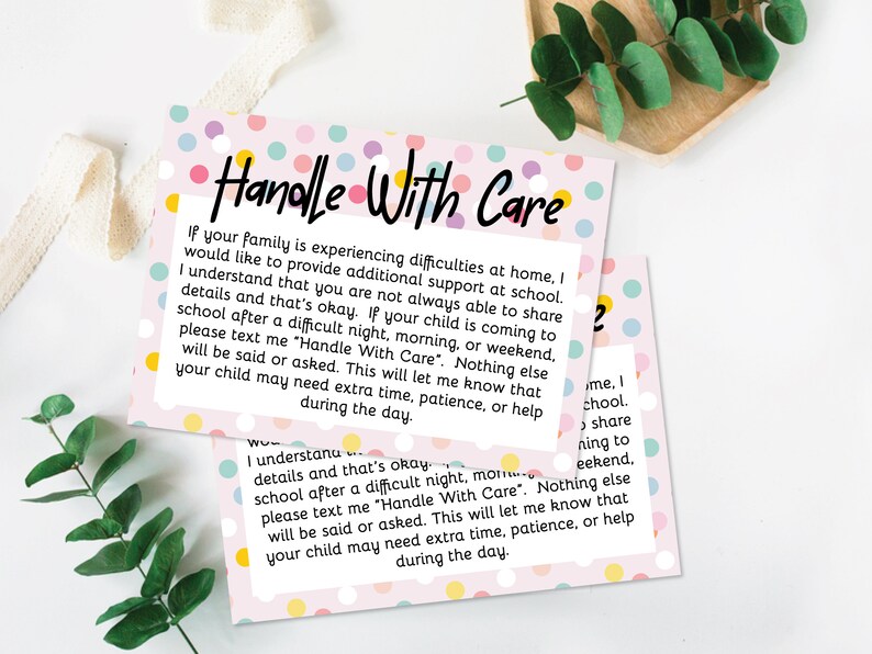 Handle With Care, Teacher Resource, Teacher Mail, Note From the Teacher ...