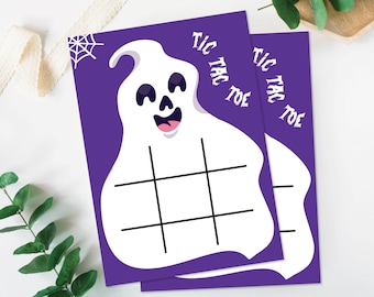 Printable Halloween Tic Tac Toe, Halloween Game Cards, Halloween Party Games, Halloween Printable Activity, DIY Games, Spooky Games, Kids