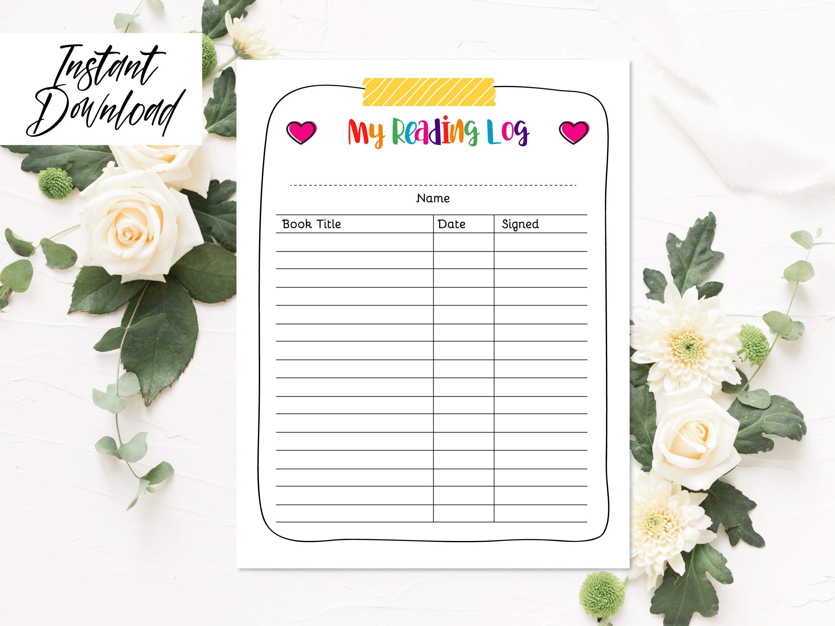 Printable Reading Log, Classroom Activity, Classroom Template, Teacher ...