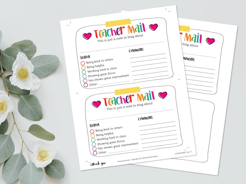 Teacher Mail Note From the Teacher Teacher Report Teacher - Etsy